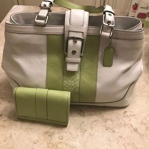 Coach handbag and matching wallet
